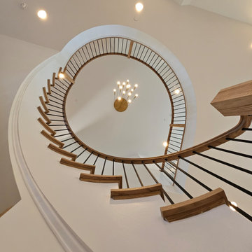 Project #110 | Beautiful Curved Staircase with Circular Balcony