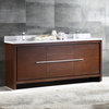 Allier 72" Double Sink Bathroom Cabinet, Base: Wenge Brown, With Top and Sink