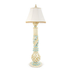 Parchment Check Floor Lamp | MacKenzie-Childs - Floor Lamps