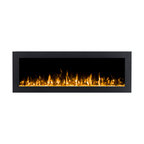 50 inch Black Recessed Electric Fireplace with Crystals - INTU 50" | Ignis
