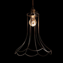 Wire Bell Flower Hanging Light - Lighting