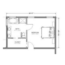 bedroom/bathroom/bathroom