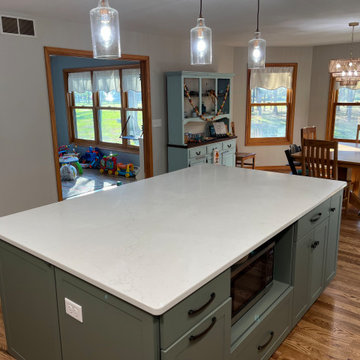 Stunning Kitchen Remodel Done With New Sage Cabinets