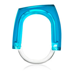 Kontextur - Neon+Squared Curtain Rings, Blue - Shower Curtain Rings