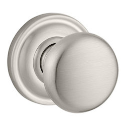 Baldwin - Round Door Knob on Traditional Round Rose - Door Hardware