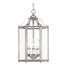 Sea Gull Lighting 3-Light Semi-Flush Convertible Pendant, Brushed Nickel