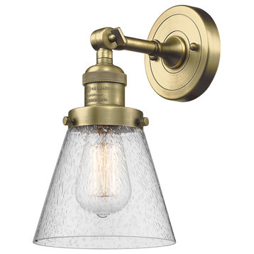 Innovations Lighting 203 Small Cone Small Cone 1 Light 10" Tall - Antique Brass