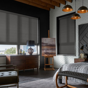 Master Bedroom Electric Motorized Roller Shade – Bossier City