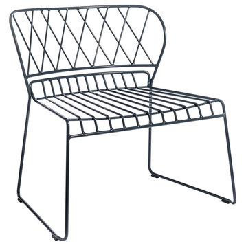 Reso Lounge Chair, Charcoal Gray Metal
