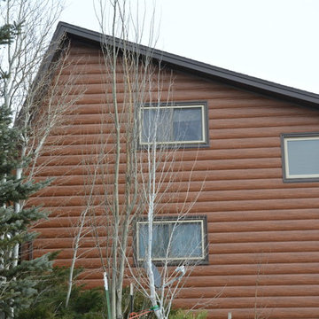 Custom Log Home - Steel Log Siding Cheyenne, WY