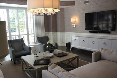 Inspiration for a coastal living room remodel in Miami