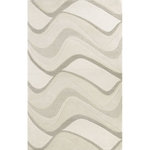 KAS - KAS Eternity 1085 Ivory Waves Area Rug, 8'x10' - Step into our world and experience a multi-textured masterpiece from our Eternity Collection. Hand- tufted in India of 100% quality wool, these rugs are woven using multi-textured wool, a versatile color palette and a Hi/Lo effect, bringing modern simplicity into our lives. The combination of timeless colors and a variety of textures will create an everlasting presence in any room while setting the foundation for any decorating style.