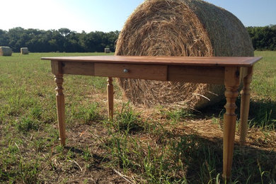 Farm Table with Custom Turned Legs Reclaimed