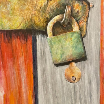 #6 key with lock 24" x 32"