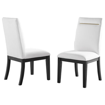 Steve Silver Yves Dining Side Chair-White-Set of 2 YS500SW