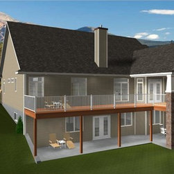 Ranch Style Home with walk basement Plan: 2014805 Left Rear Elevation - Products