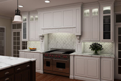 Example of a classic kitchen design in Boston