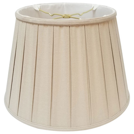 Royal Designs Empire English Pleat Basic Lampshade, Linen Beige, 11"x18"x12"