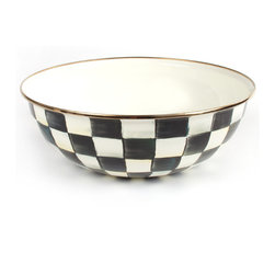 Courtly Check Enamel Everyday Bowl - Extra Large | MacKenzie-Childs - Serving Utensils