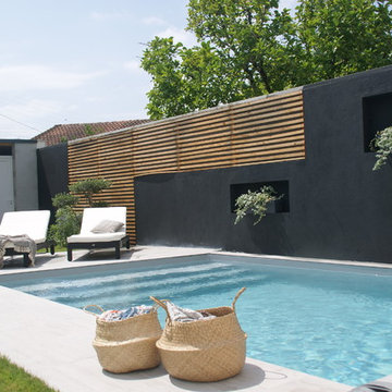 Jardin et piscine dans les Landes