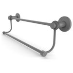 Allied Brass - Mercury 36" Double Towel Bar with Twist Accents, Matte Gray - Add a stylish touch to your bathroom decor with this finely crafted double towel bar. This elegant bathroom accessory is created from the finest solid brass materials. High quality lifetime designer finishes are hand polished to perfection.