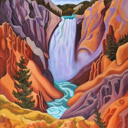 Lower Falls of Yellowstone - Paintings