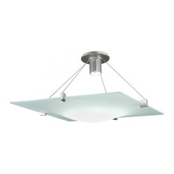 Satin Silver Finish Sonneman Handkerchief 1 Light Semi Flush Mount - Lighting