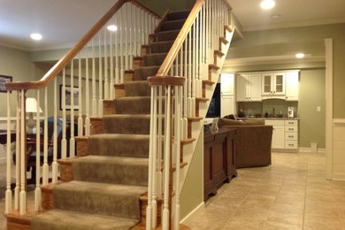 Inspiration for a modern staircase remodel in Richmond