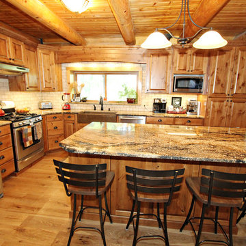 Knotty Alder Rustic Kitchen, Kimberly Idaho