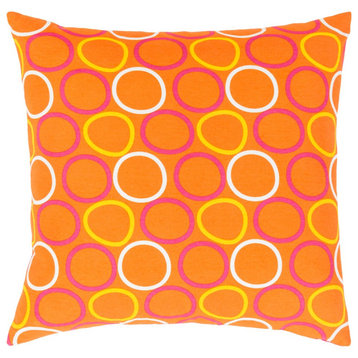 Miranda by Clairebella Down Pillow, Yellow/Orange, 20' Square