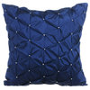 Textured Pintucks 14"x14" Taffeta Navy Blue Pillows Cover, Night Texture