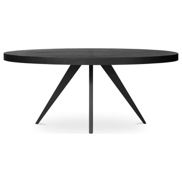 Parq Oval Dining Table Black