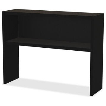 Modular Desk Series Black Stack-On Hutch, 48", Steel, Black