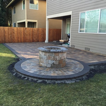Raised Fire Pit and Patio Build - Tukwila, WA