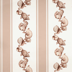 Kamalama Cay Stripe: Sepia - Wallpaper