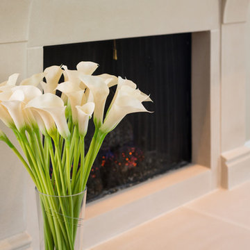 Modified Cambridge Cast Stone Fireplace Installation