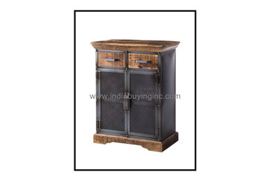 Industrial iron wooden mesh design furniture from India buying inc