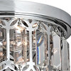 Parlour 3 Light Chrome Finish Crystal Flush Mount Ceiling Light 10" Round