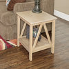 Titian Rustic Gray End Table, 20W X 17.7D X 22H, Rustic Gray