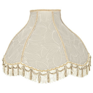 30331 Scallop Bell Shape Spider Lamp, Bell Shaped Lampshade With Fringe