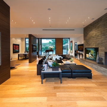 Wallace Ridge Beverly Hills luxury home modern open plan living room