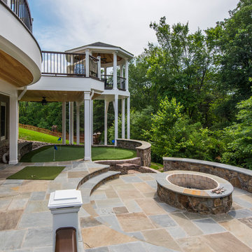 Putting green under deck
