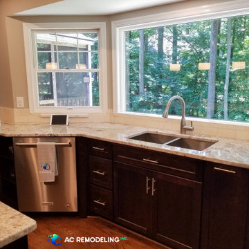 Espresso Cabinets for Transitional Kitchen