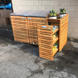 Garbage Storage/Planter/Medium Security Outdoor Locker/Horizontal Slat - Products