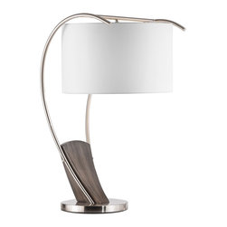 Nova - Nova Toro Ash Gray and Brushed Nickel Table Lamp - Table Lamps