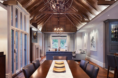 This is an example of a country dining room in Vancouver.