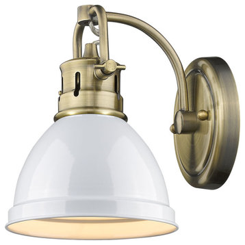 Golden Lighting 3602-BA1-AB Duncan 1 Light 9" Tall Bathroom - Aged Brass /