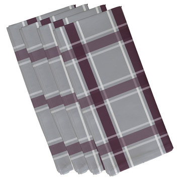 Criss Cross Applesauce Geometric Print Napkin, Bordeaux, Set of 4
