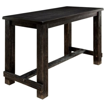 Pemberly Row Stanton Pub Table in Antique Black