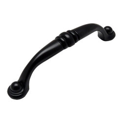 Cosmas - Cosmas 2322FB Flat Black 3-3/4&rdquo; CTC Cabinet Drawer Pull [5-PACK] - Cabinet And Drawer Handle Pulls